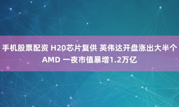 手机股票配资 H20芯片复供 英伟达开盘涨出大半个AMD 一夜市值暴增1.2万亿